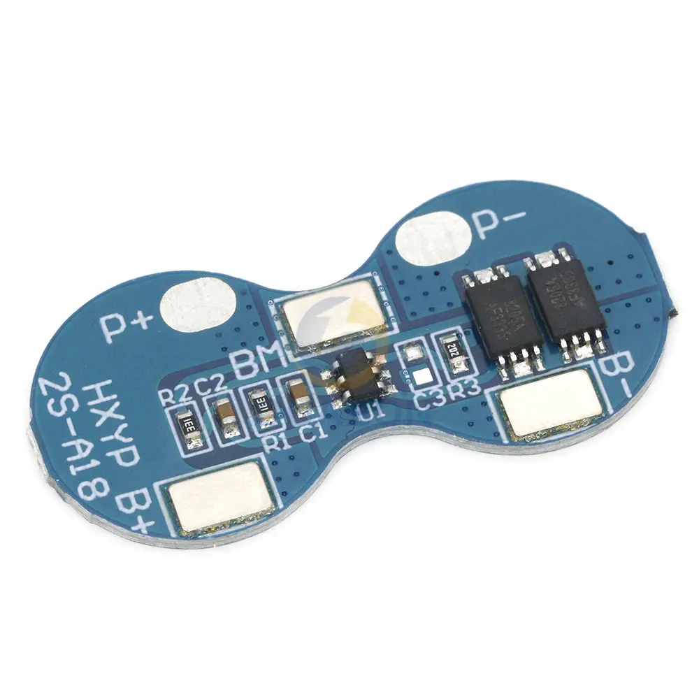 2S 2 Series Li-ion 18650 Lithium Battery Charger Protection Board 7.4V 4A BMS Module DC 9V 12V CC CV Short Circuit Protection