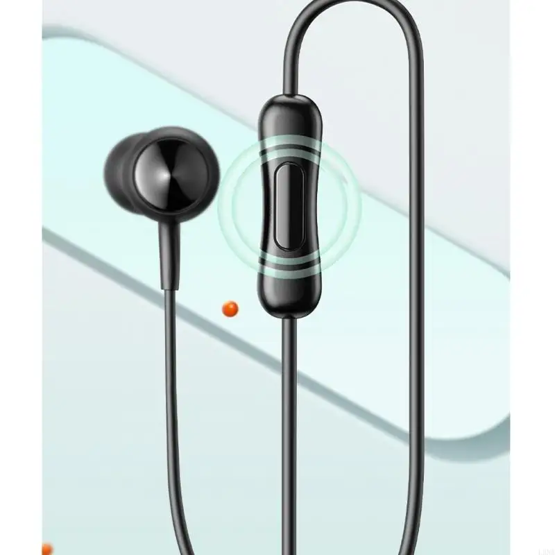 L9NA Game Headphone Corded In-Ear Corded Earphones Earbuds Headphone 3.5Mm Corded Headphone with Microphone for Phone
