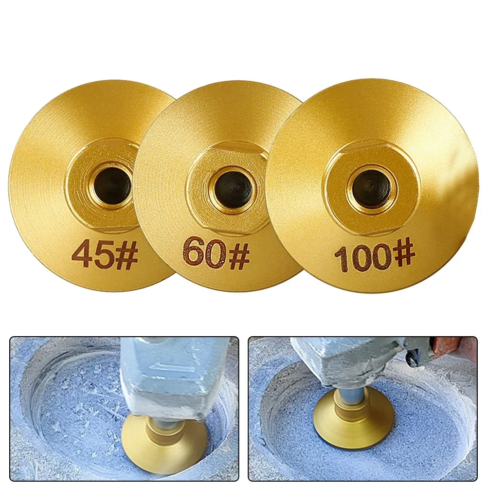 1pc 2 Inch 50mm Dry Vacuum Brazed Diamond Grinding Wheel M10 Thread Edge Profile Sanding Disc For Marble Granite Ceramic Glass