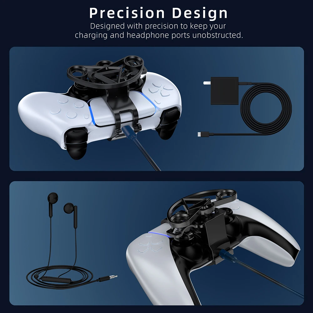 Mini Steering Wheel for Sony Game Controller 3D Printing Racing Games Steering Wheel Replacement To Increase Game Experience