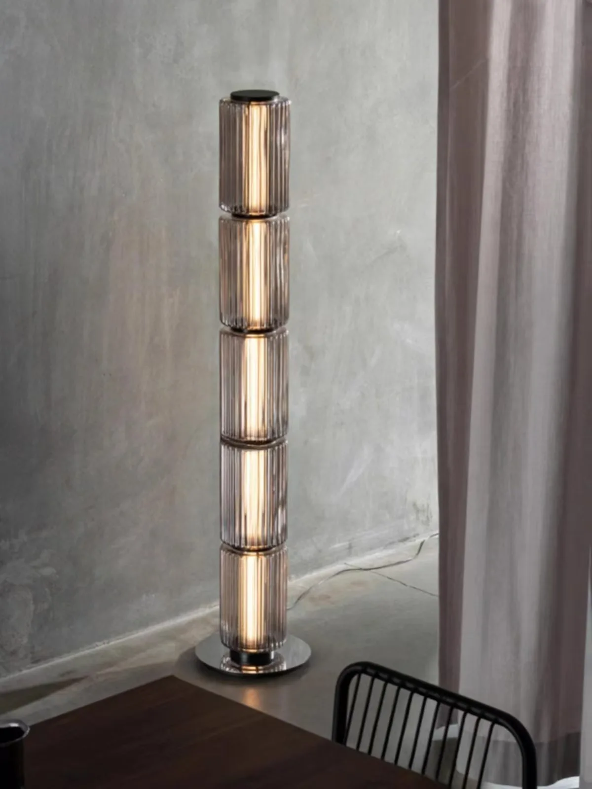 Nordic LED Stand Lighting Italy Designer Floor Lights for Indoor Living Room Bedroom Decor  Smoke White Glass Bright Floor Lamps