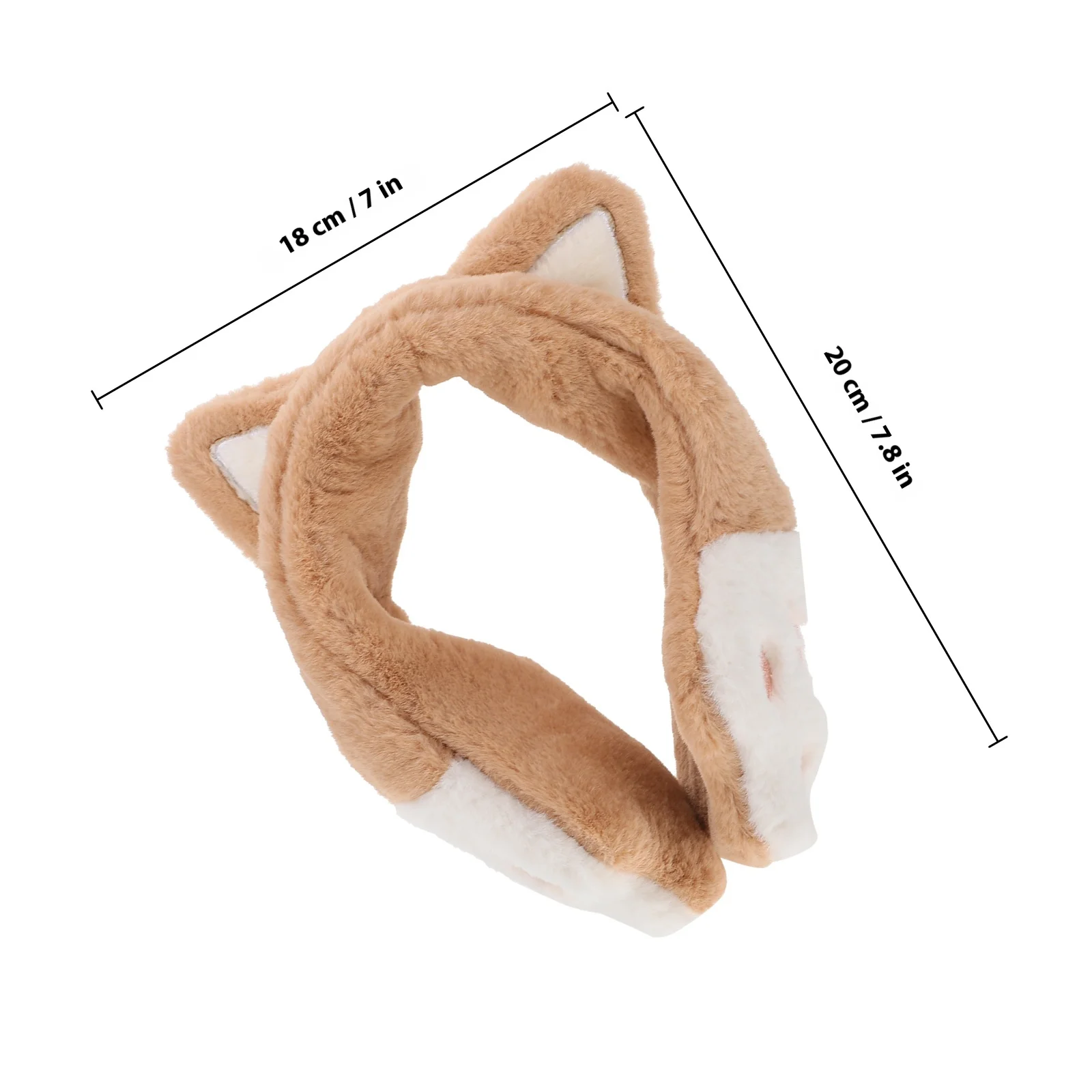 2 pièces chat chaud cache-oreilles dessin animé conception hiver cache-oreilles unisexe protecteurs d'oreille unisexe cache-oreilles chat cache-oreilles