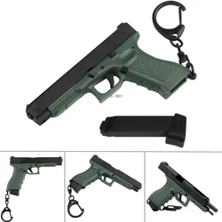 Tactical Pistol Shape Keychain Mini Portable Decorations Detachable Realistic Model G34 Keyring Key Chain Ring Trend Toys Gift