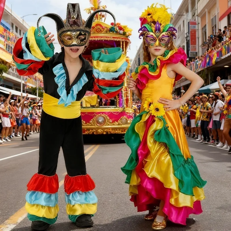 

Ethnic Style Carnival Stage Performance Costumes Multi-ethnic Role-playing Costumes Children's Party Performance Costumes