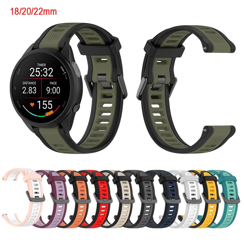 

Strap for Garmin Forerunner 165 Strap Soft 20mm Watch Outdoor Band 18mm Bracelet Watchband for Forerunner 165 Music Running Man