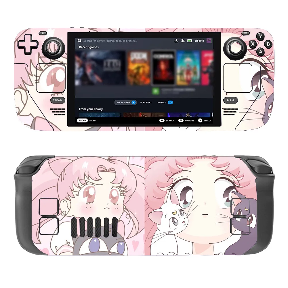 Vinilo de piel de estilo encantador para consola Steam Deck, juego completo de pegatinas protectoras, cubierta de envoltura para consola de válvula, pegatinas Premium