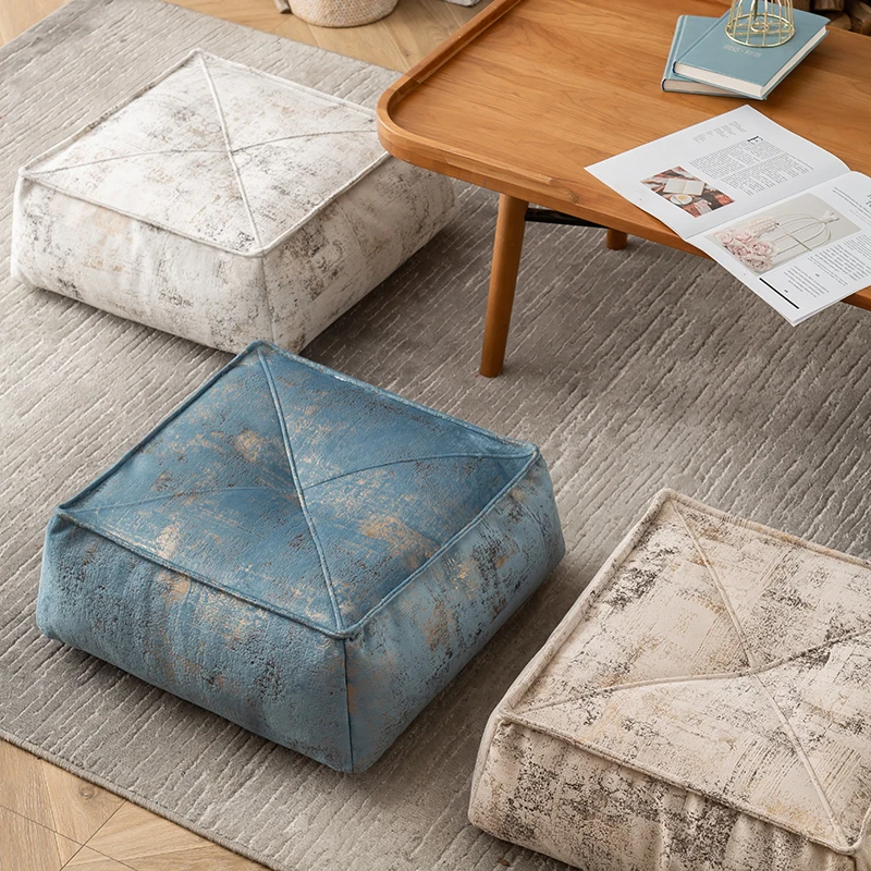 Pouf quadrato non imbottito fodera Futon fodera per cuscino da pavimento poggiapiedi ottomano coprisedile per sedia soggiorno decorazioni per la