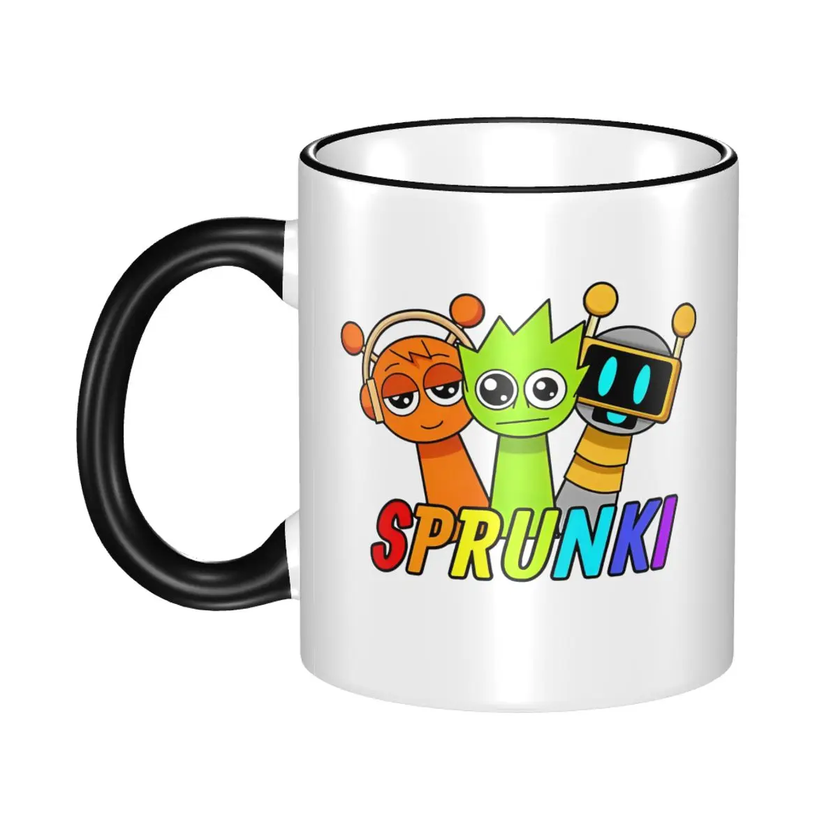 

Unique Design Sprunki Game Merch Mug Funny Lime Oren Mr Fun Coffee Cup