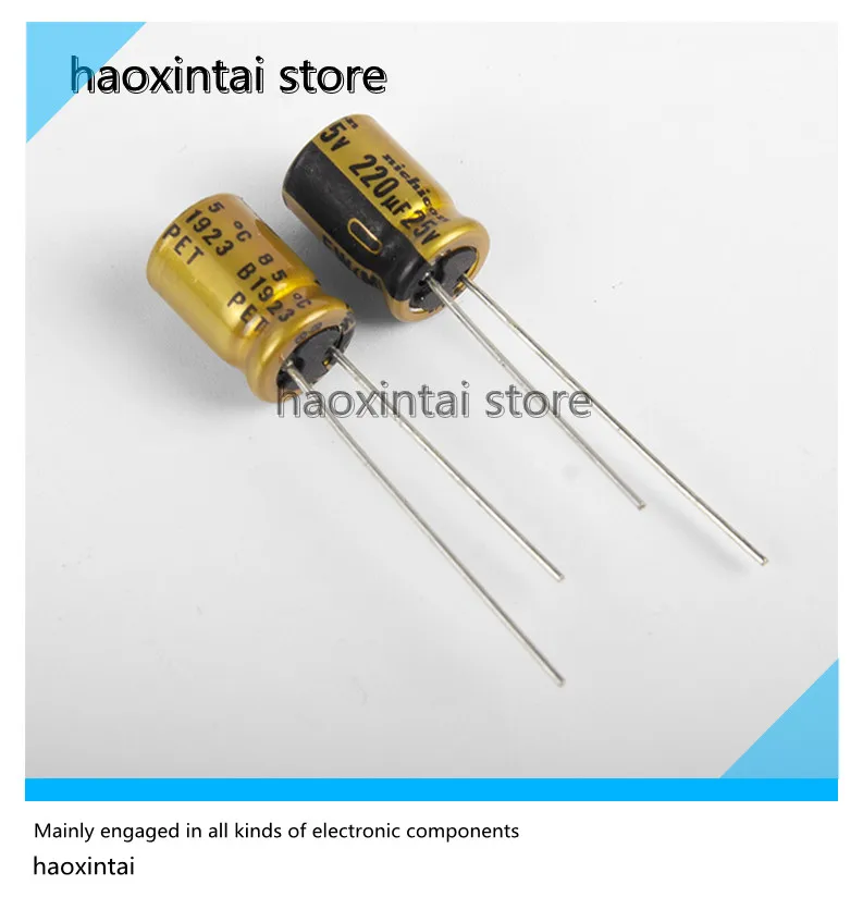 20PCS 220uF 25V 8*11.5MM FW series Nichicon golden audio electrolytic filter capacitor 25V 220UF 8x11.5MM