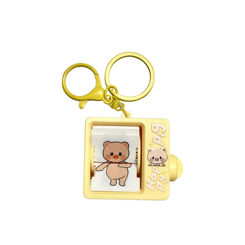 Миниiso Детские развивающие игрушки, анимационная машина для переворачивания поросенка, подвеска-брелок, модная сумка, подвеска-брелок