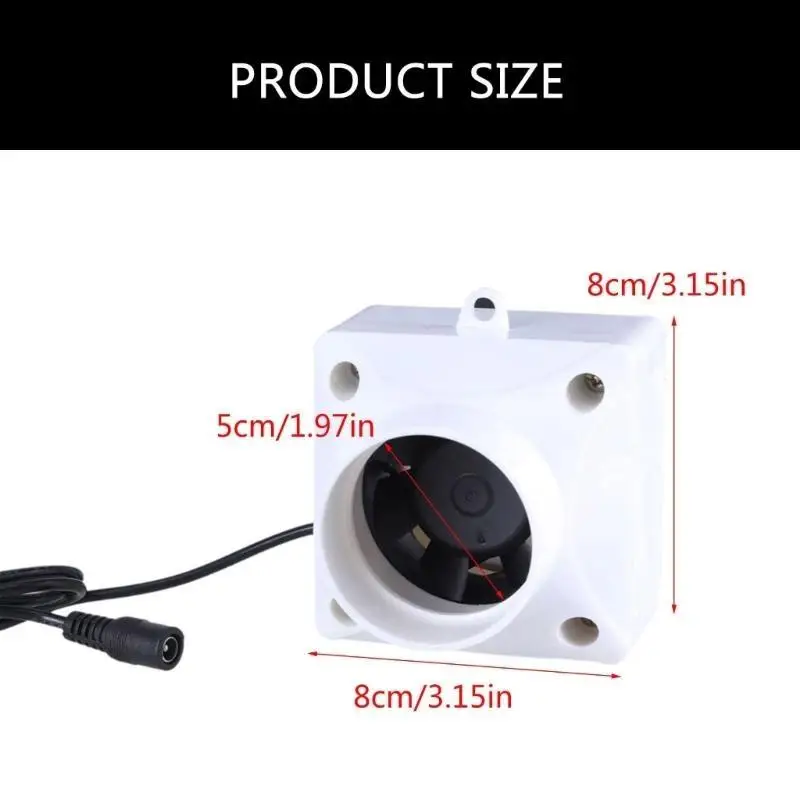 652F ที่มีประสิทธิภาพ 12V 50 มม.Air EXTRACTOR ระบายอากาศ Blower 9800RPM ความเร็ว Quick Fume Evacuation Air และไอเสีย