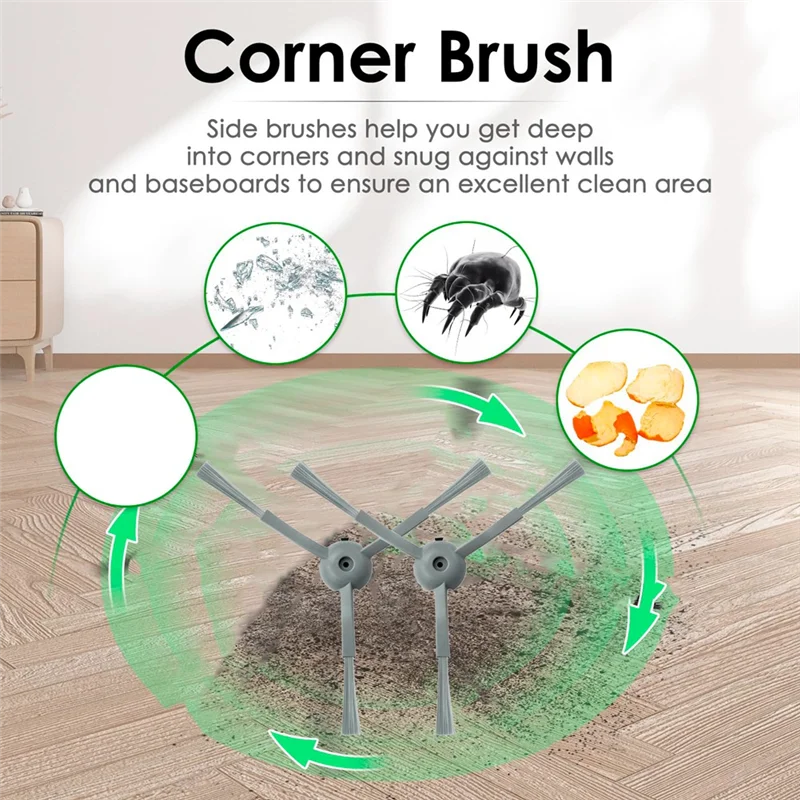 A05G-17 шт. для Honiture V8 Pro, аксессуары для робота-пылесоса, сменная моющаяся основная щетка, боковая щетка, фильтр, ткань для швабры