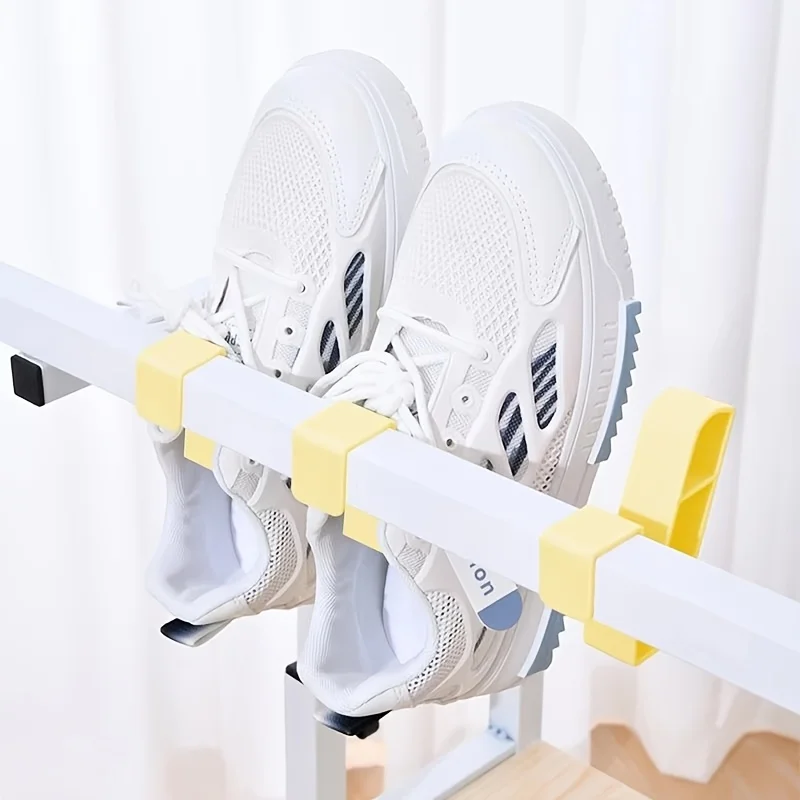 2pcs Shoe Hanger Hangable Slippers Organizer Slippers Display Hook Shoe Rack Portable Clothes Hangers Shoe Drying Shelf For Home