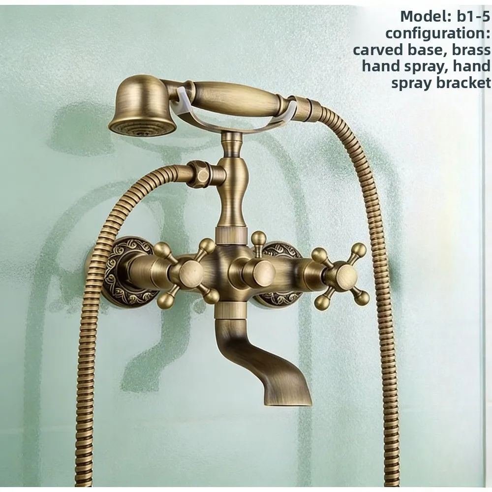 

Смеситель для душа, классический набор для тропического душа из старинной латуни