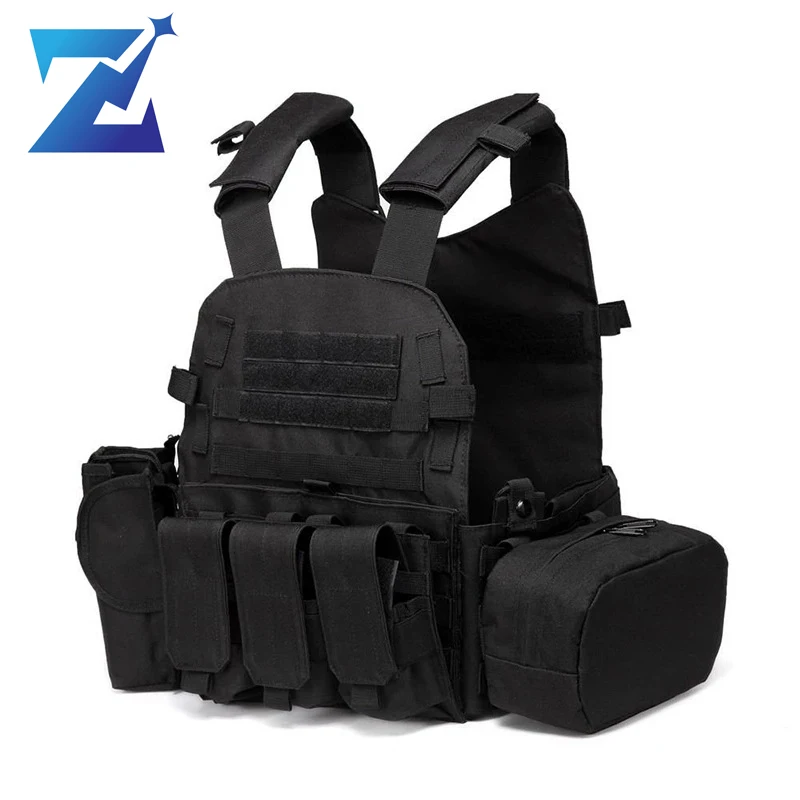 

Nylon Gear Tactical Vest Body Armor Hunting Carrier Airsoft Accessories 6094 Pouch Combat Camo Vest