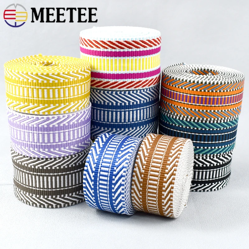

1-5M 38/50mm Jacquard Webbing Strap Decorative Ribbon for Sewing Shoulder Bag Straps Garment Bias Bindings Bands DIY Accessories