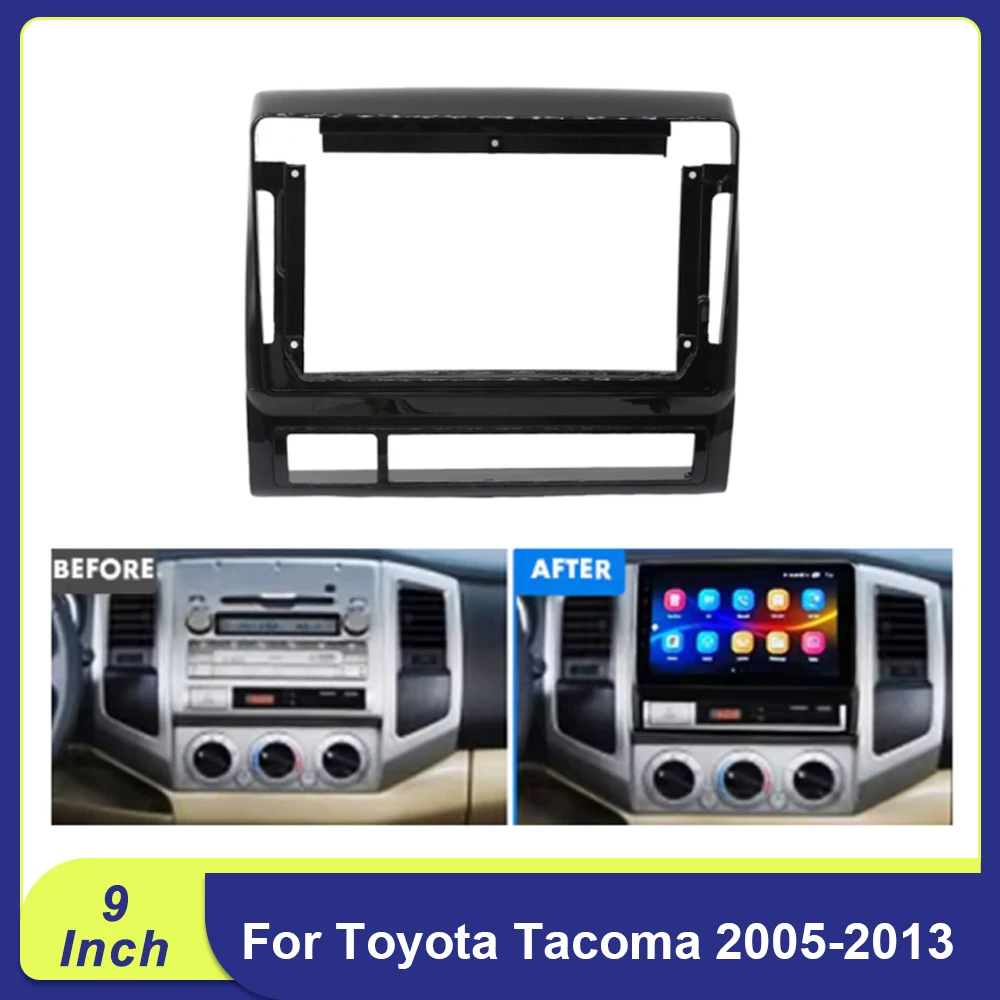 

9 Inch 2DIN Car Radio Fascia Frame for Toyota Tacoma 2005-2013 Stereo Dash Installation Kit Panel