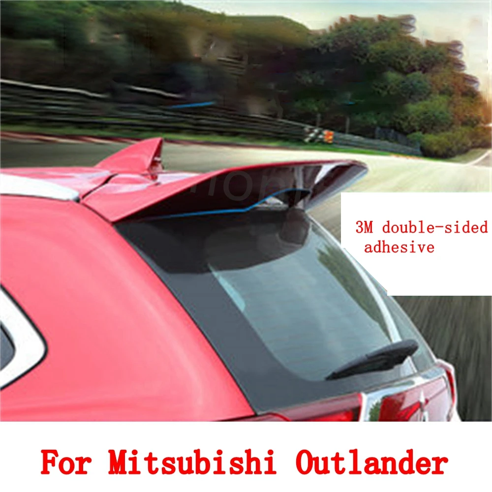 Car Styling ABS Plastic Unpainted Primer Rear Trunk Boot Wing Spoiler Decoration Fit For Mitsubishi Outlander 2013-2019