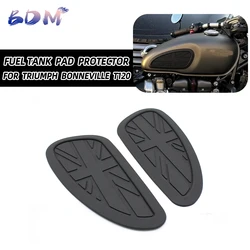 Motorcycle Accessories Fuel Tank Pad Protector Anti-silp Traction Side Sticker Knee Grips Decal For Triumph Bonneville T100 T120