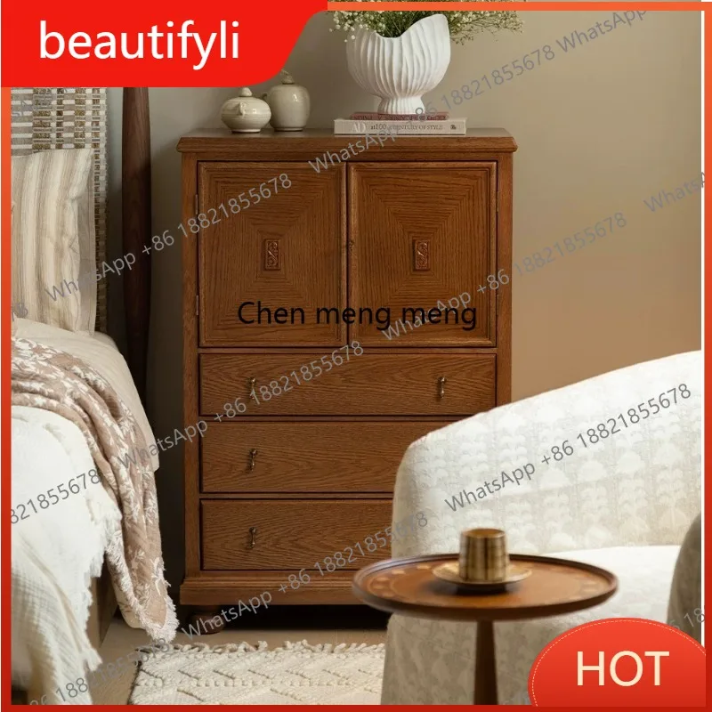 

A139 Side cabinet French medieval solid wood decorative cabinet display living room bedroom leisure dining room leisure