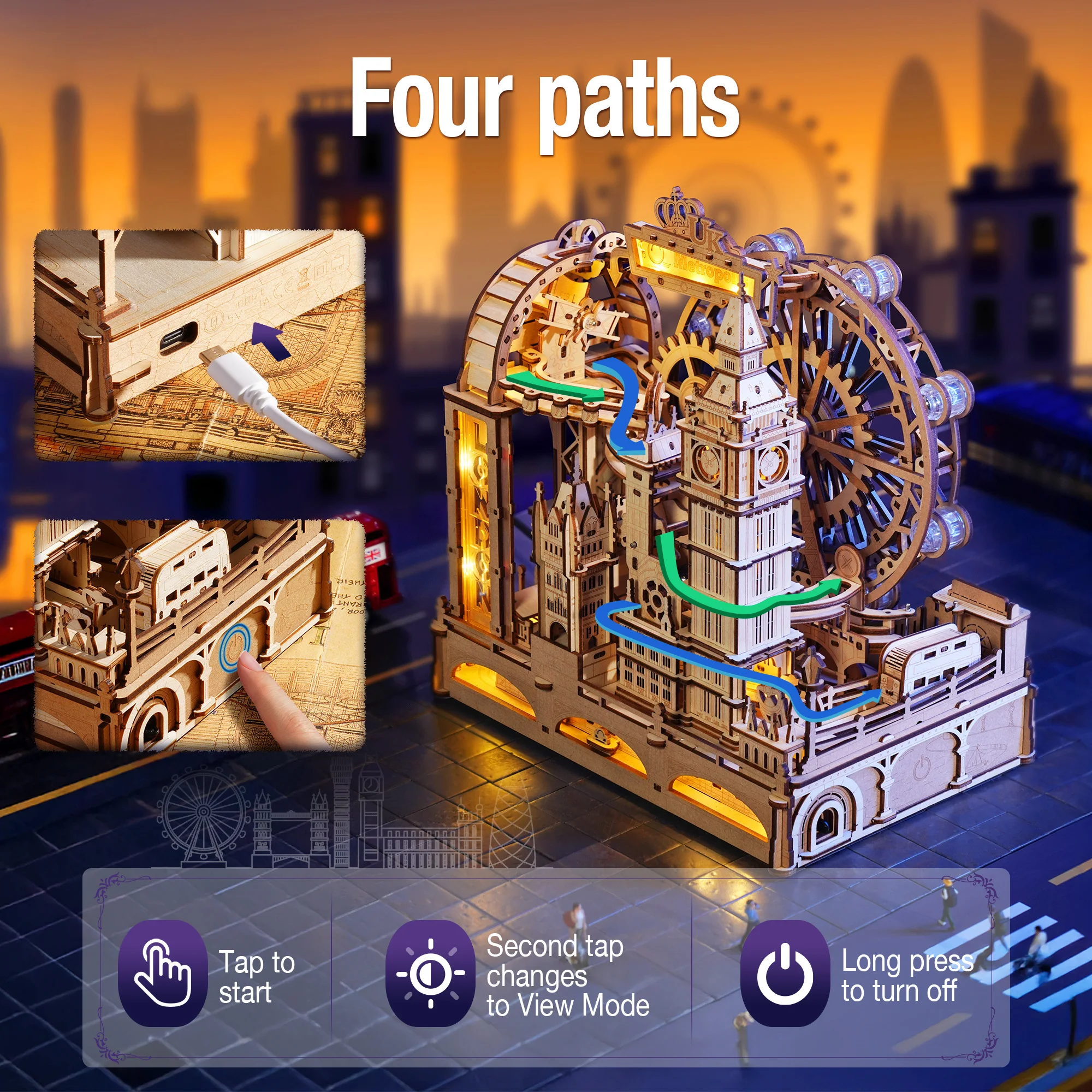 ROKR Wooden 3D Puzzle Marble T - огляд і ціна Home Decor London