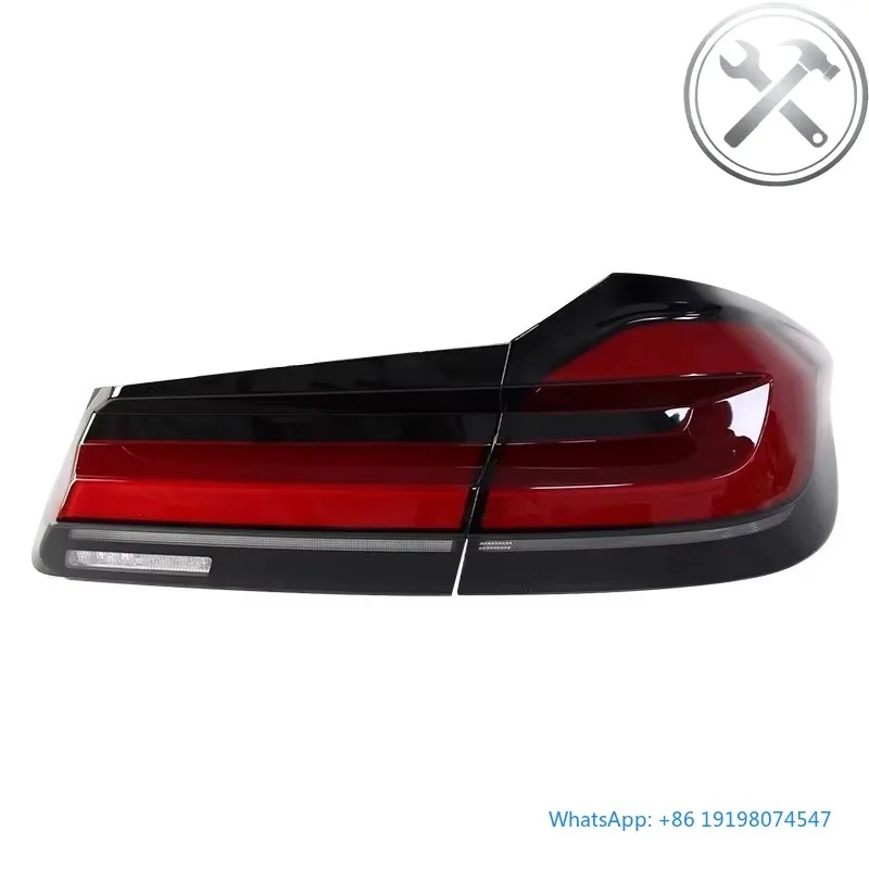 

2021 Mid Size Sedan G30 G38 LCI Smoked Black Full LED Taillights Assembly Red Lens Sequential Turn Signal 12V Waterproof Auto