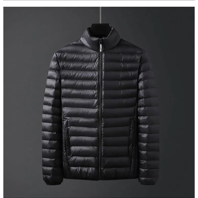

Легкая хлопковая куртка для мужчин, зимняя рабочая одежда, облегающая молодежная верхняя одежда без капюшона, однотонная мужская верхняя одежда