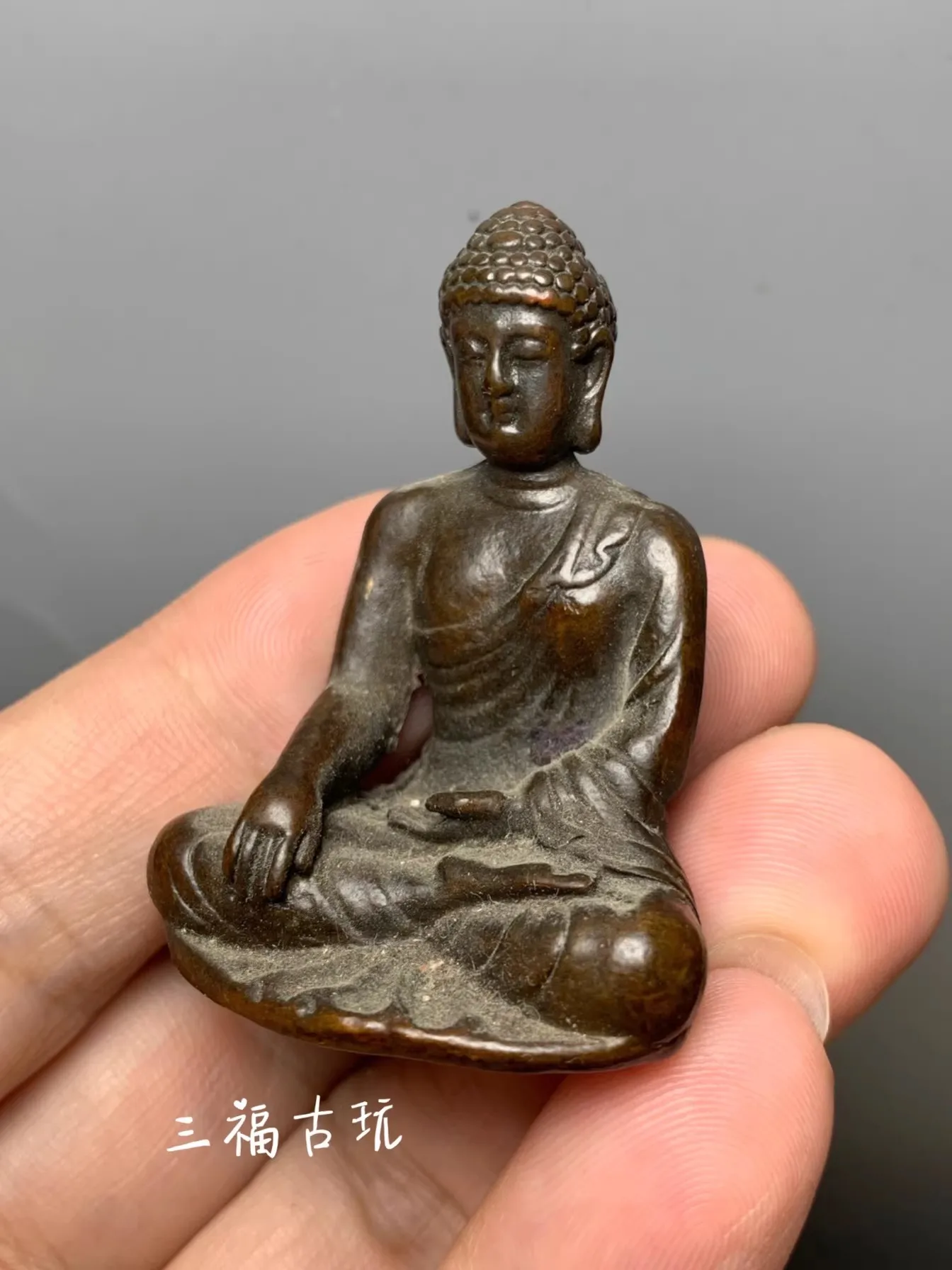 Old Tibetan Buddhism Bronze Medicine Buddha Sakyamuni Shakyamuni Buddha Statue