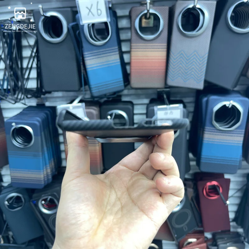 Para Huawei Mate X6 X5 carcasa magnética fibra de aramida cubierta trasera a prueba de golpes un juego
