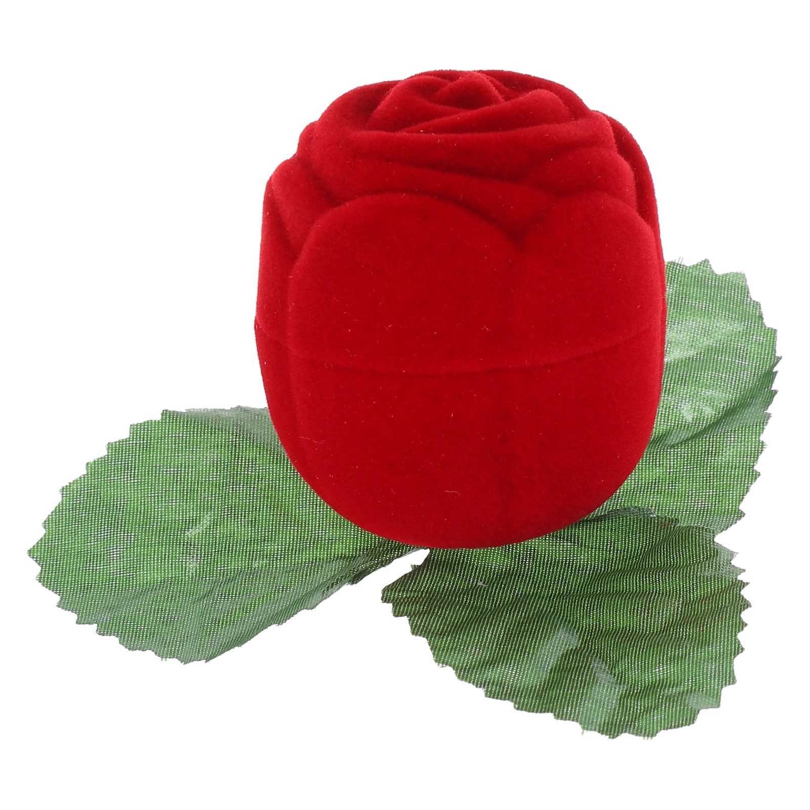 

Red Rose Ring Storage Box Elegant Rose Shaped Engagement Ring Box for Proposal Wedding Anniversary Jewelry Case