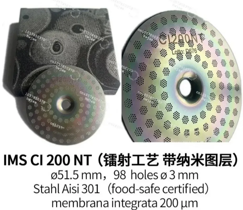 For Genuine IMS CI200 NT Nano Quartz Shower Screen 200μm For Cimbali Espresso Machine