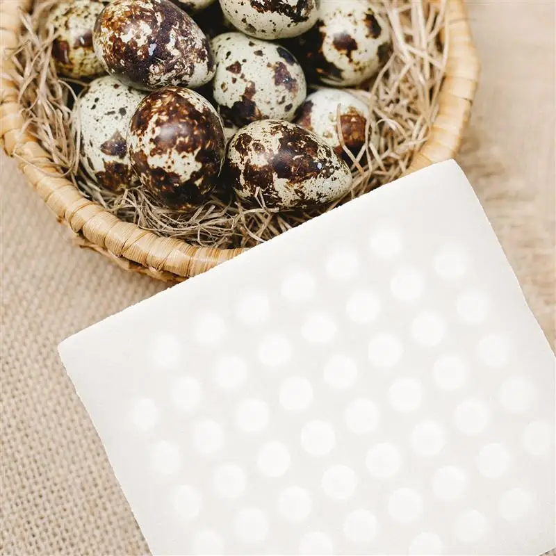 

2 Sets of 4PCS Pearl Wool Quail Eggs Tray Wrapping Egg Holder Foam-lined Egg Tray Quakeproof Quail Eggs Box for 52PCS Quail Eggs