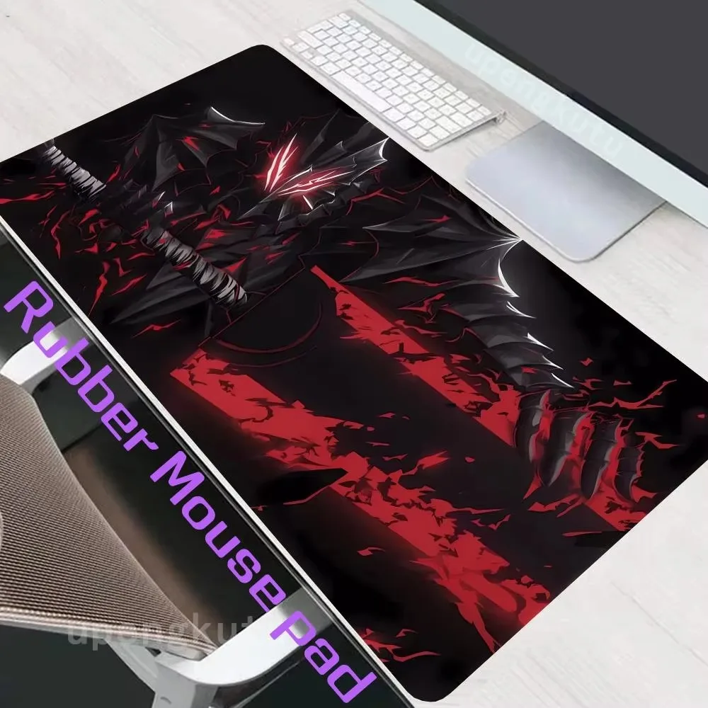 Mouse Gaming accessories Pad Berserk Desk accessories Gifts for girls Purple art Non-Slip Rubber Gaming mats Edge locking