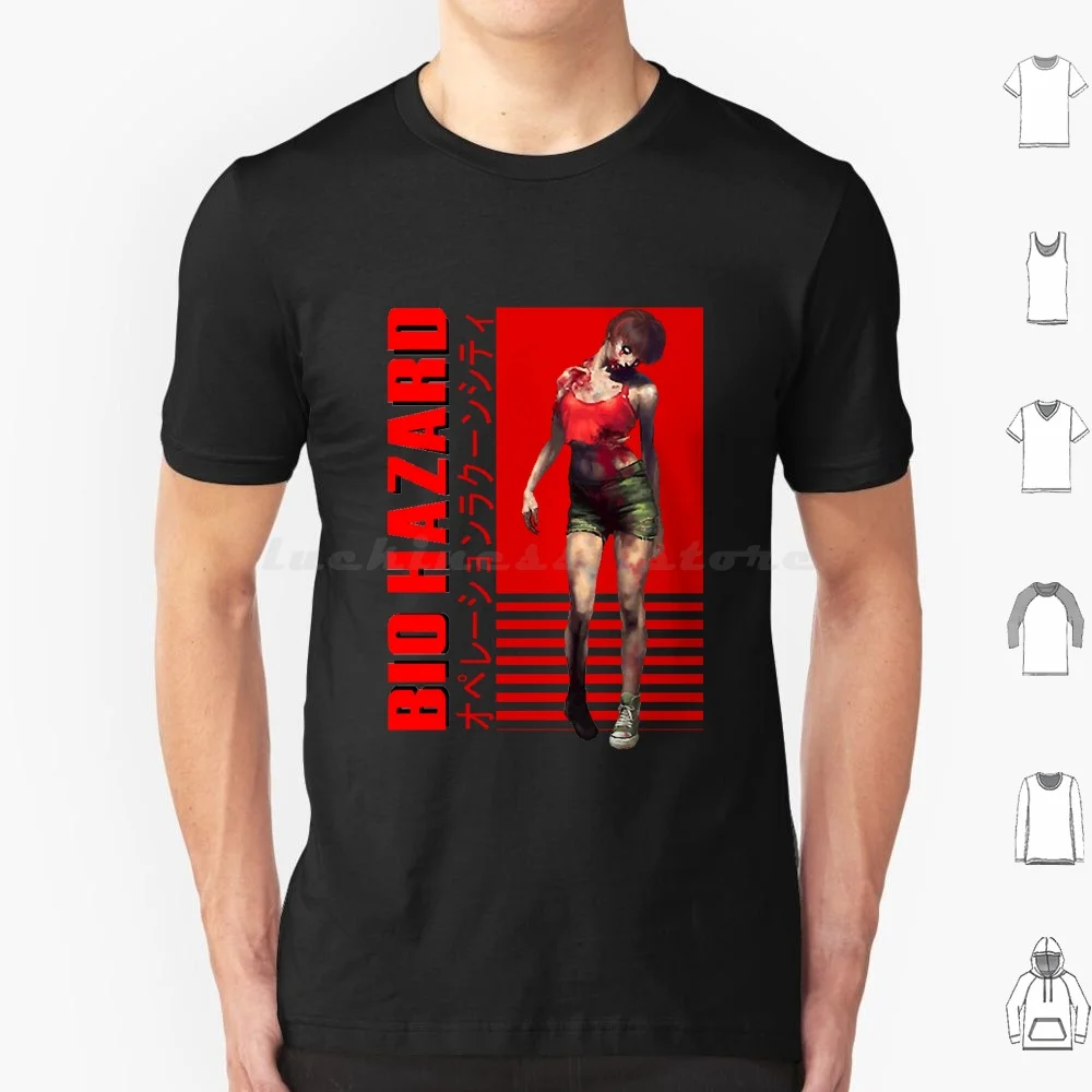 Biohazard T Shirt Big Size 100% Cotton 4 Video Game Re4 4 Remake Village Leon Kennedy Video Games Horror 2 Zombies Umbrella #1