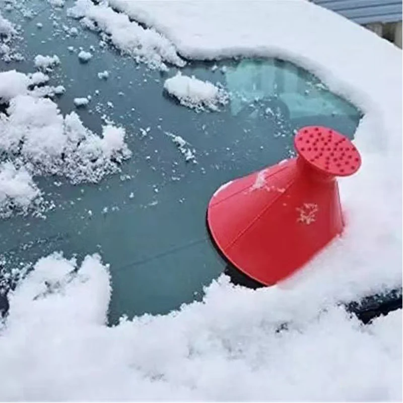 Car Snow Scraper Lce Scraper Magical Car Snow Scraper Portable Cone-Shaped Multifunctional Snow Remover Wiper