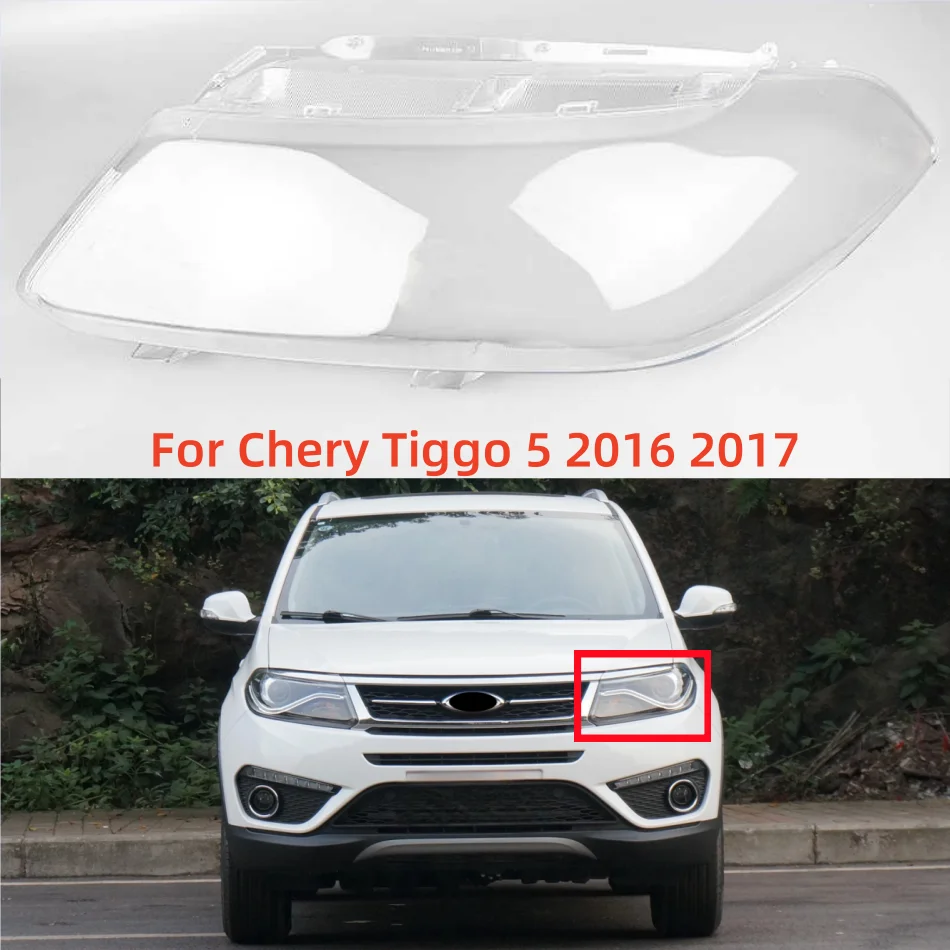 

For Chery Tiggo 5 2016 2017 Headlamp Cover Transparent Shade Lamp Headlight Lens Plexiglass Replace Original Lampshade