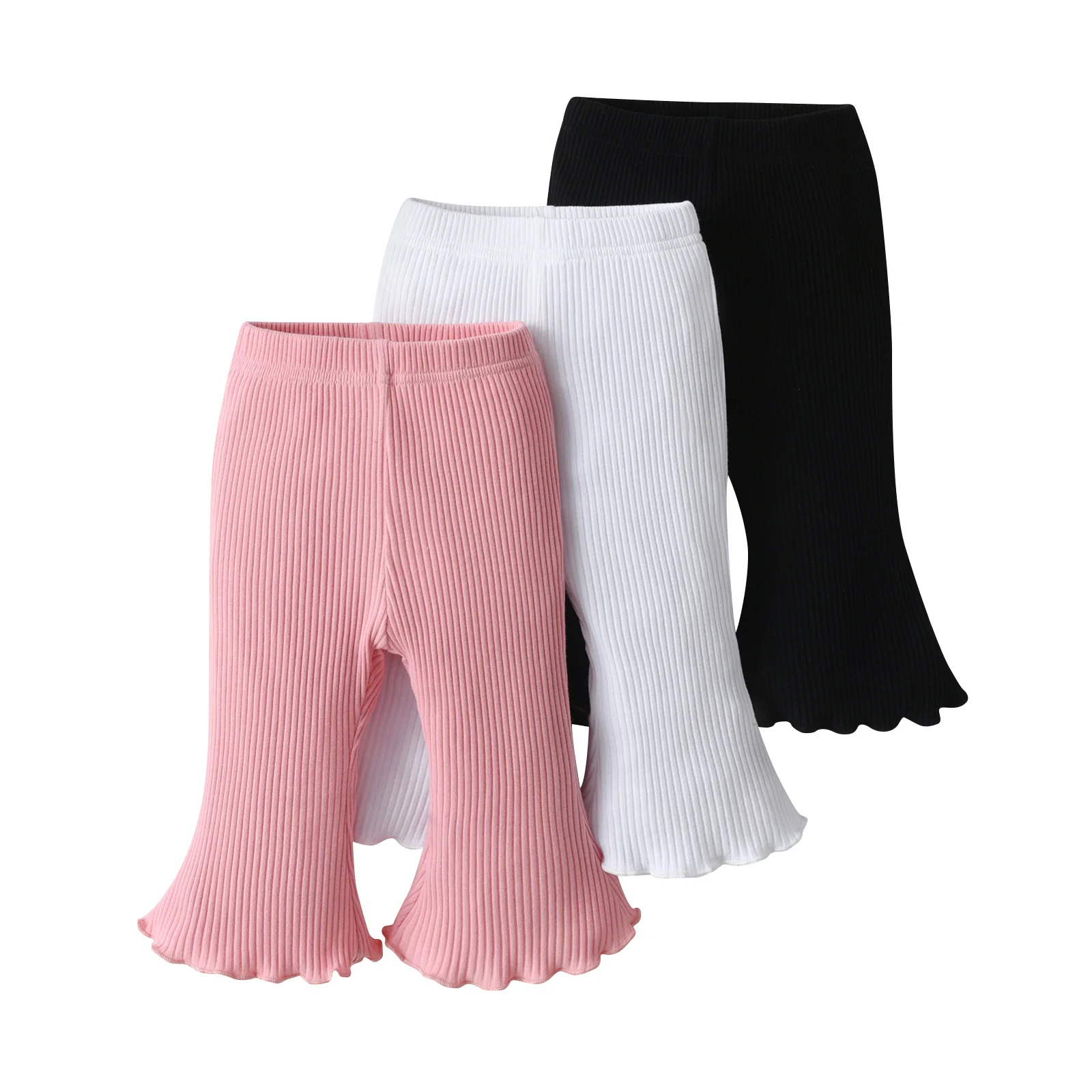 

3 Colors Baby Girl Knitted Pants Clothes Spring Autumn Long Pants 3 Packs Clothing for Toddler Girls 0-24Months