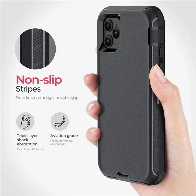 Capa defensora para iphone17 air 16 13 11 15 pro max 12 mini capa pesada à prova de choque para iphone x xs max xr 7 8 14 plus capas de armadura