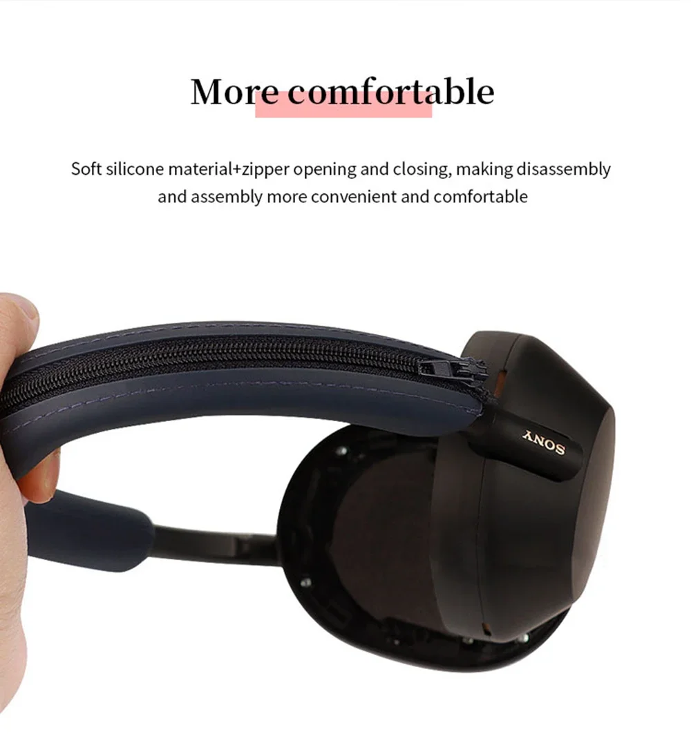 Funda protectora de silicona para auriculares Sony WH-1000XM5, Protector de calidad para auriculares XM5