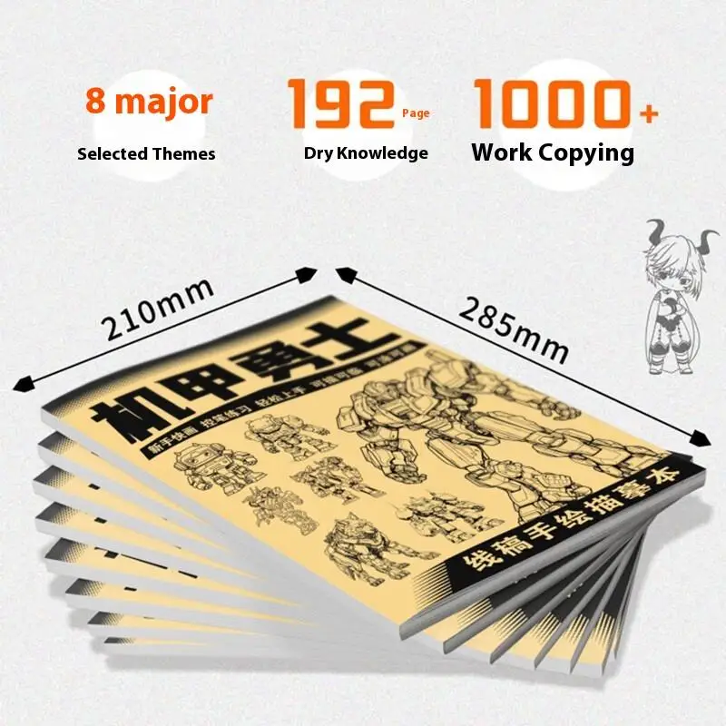 1Pcs 48 Pages Simple Hand-Drawn Outlines Anime Character Line Art Drawing Book Painting For Beginners Tracing & Practice