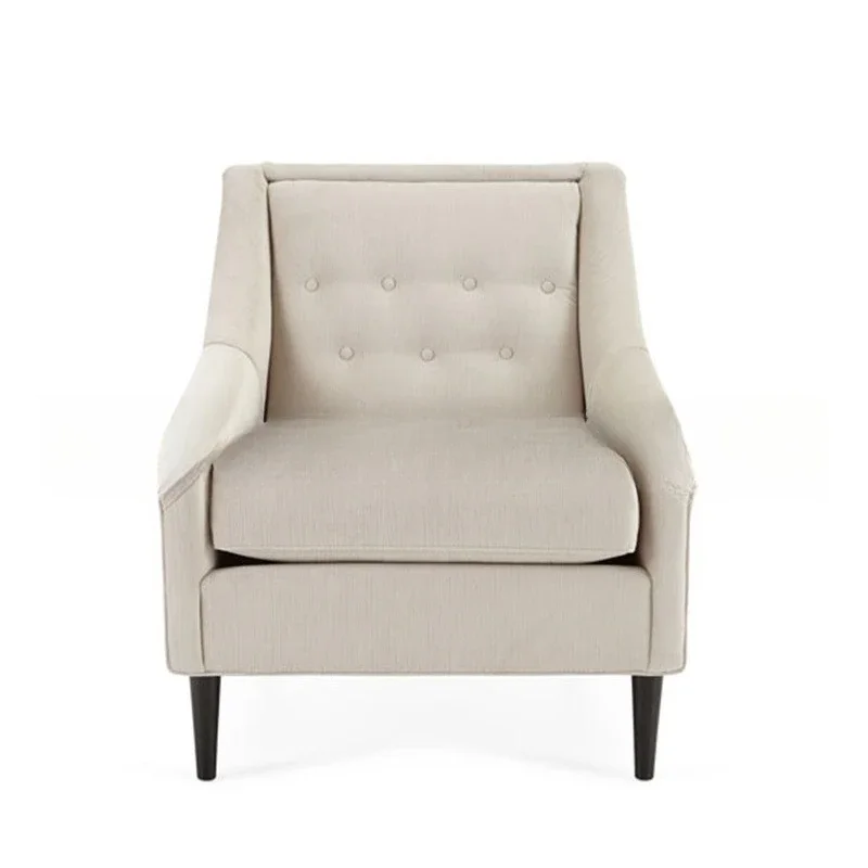 

American fabric art single person, sofa living room pull button soft bag sofa chair leisure, tiger chair reception chair