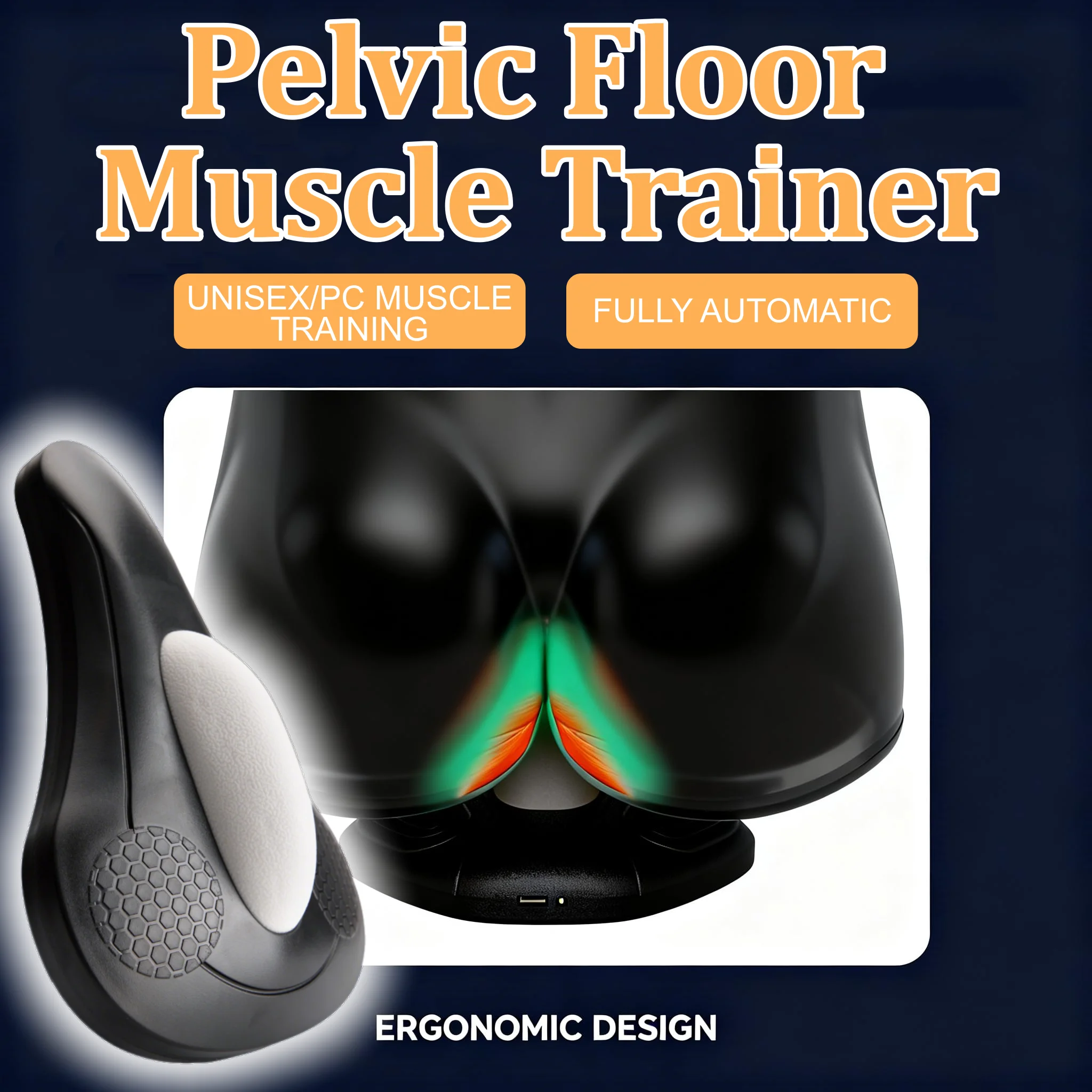 Pelvic Floor Exerciser Muscle Trainer Kegel Exerciser Repair Prostate Pelvic Floor Stimulator Floor Ergonomic Trainer Muscle