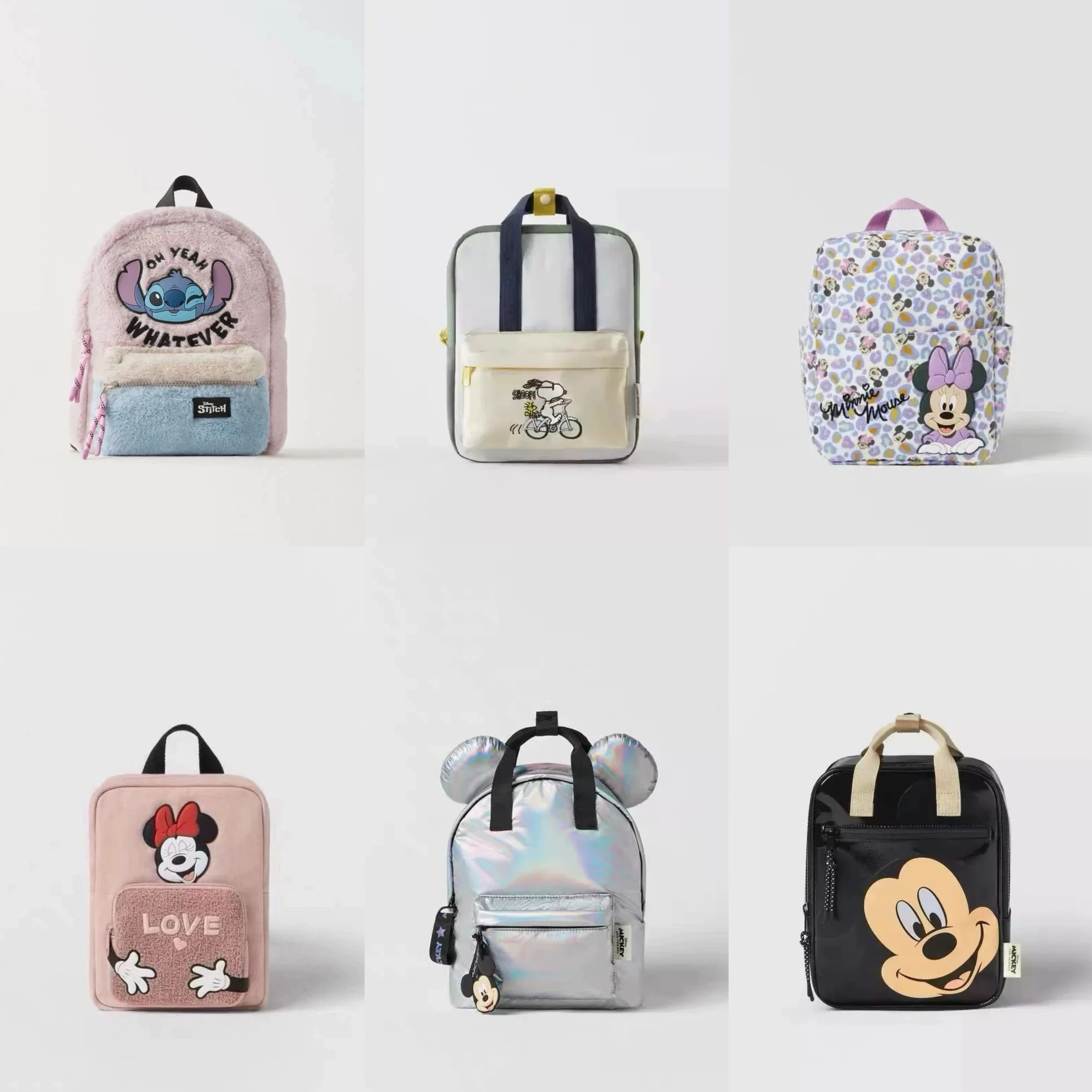 Baby Backpacks Cartoon Fashion Mini Bags Cute All-match Two Shoulder Bags With Zipper Boys Girls Child Simple Light Small Bags
