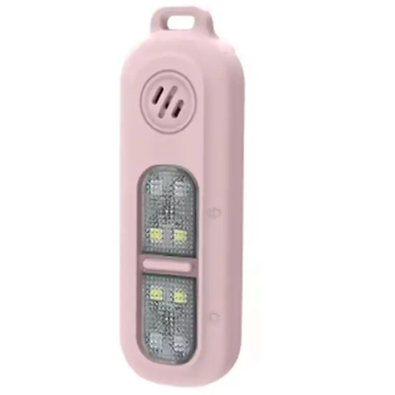 [B24B!】 Safety Alarm Keychain 130Db For Women USB Rechargeable Protection Emergency LED Light Alarm For Night Running Outdoor