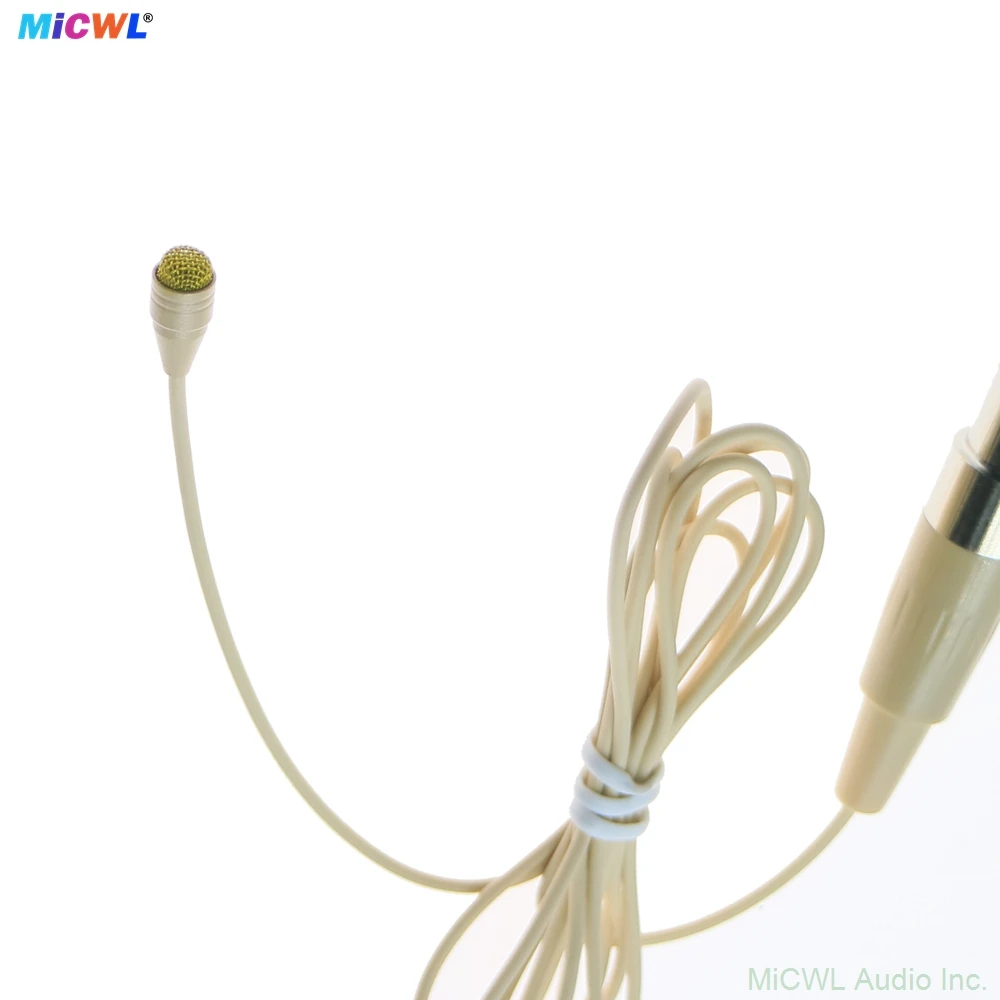 Gold Mic Head D6060 Tie Lavalier Microphone for Shure ULX SLX PGX Wireless Beltpack Mini 4Pin TA4F Plug 2 Color - view 3