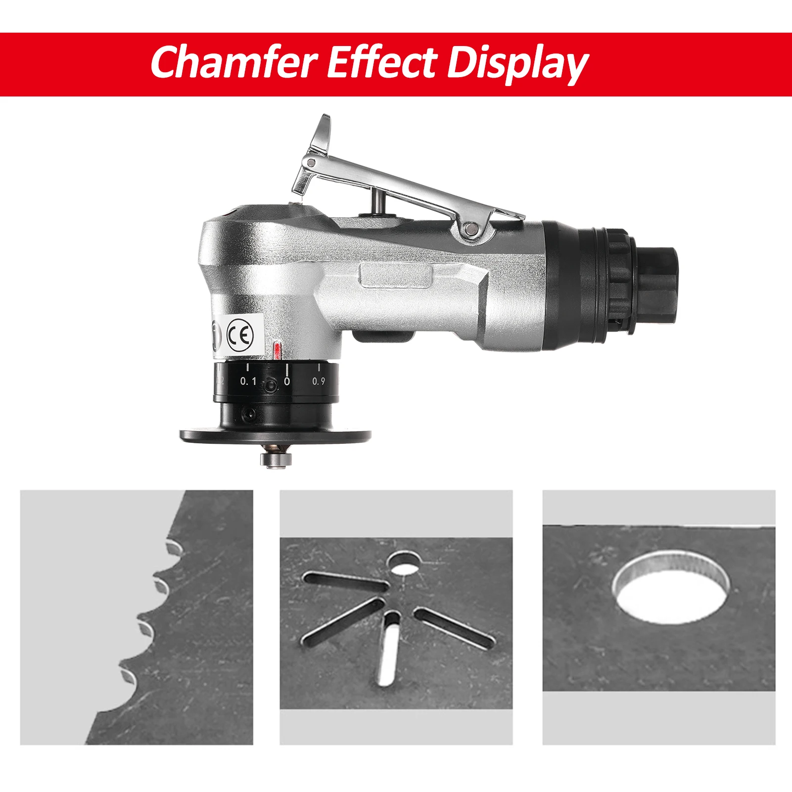 KP-5705 Mini Pneumatic Chamfering Machine 45 Degree Arc Burr Trimmer Carpenter Grinder Deburring Beveling Trimming Machine