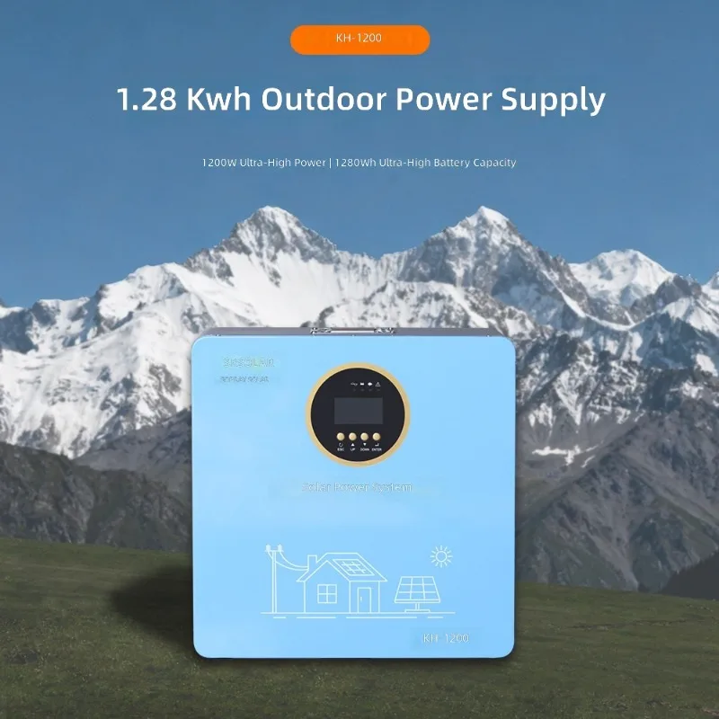 Outdoor energy storage power supply 1200W solar power generation system 1280Wh large-capacity portable camping mobile power