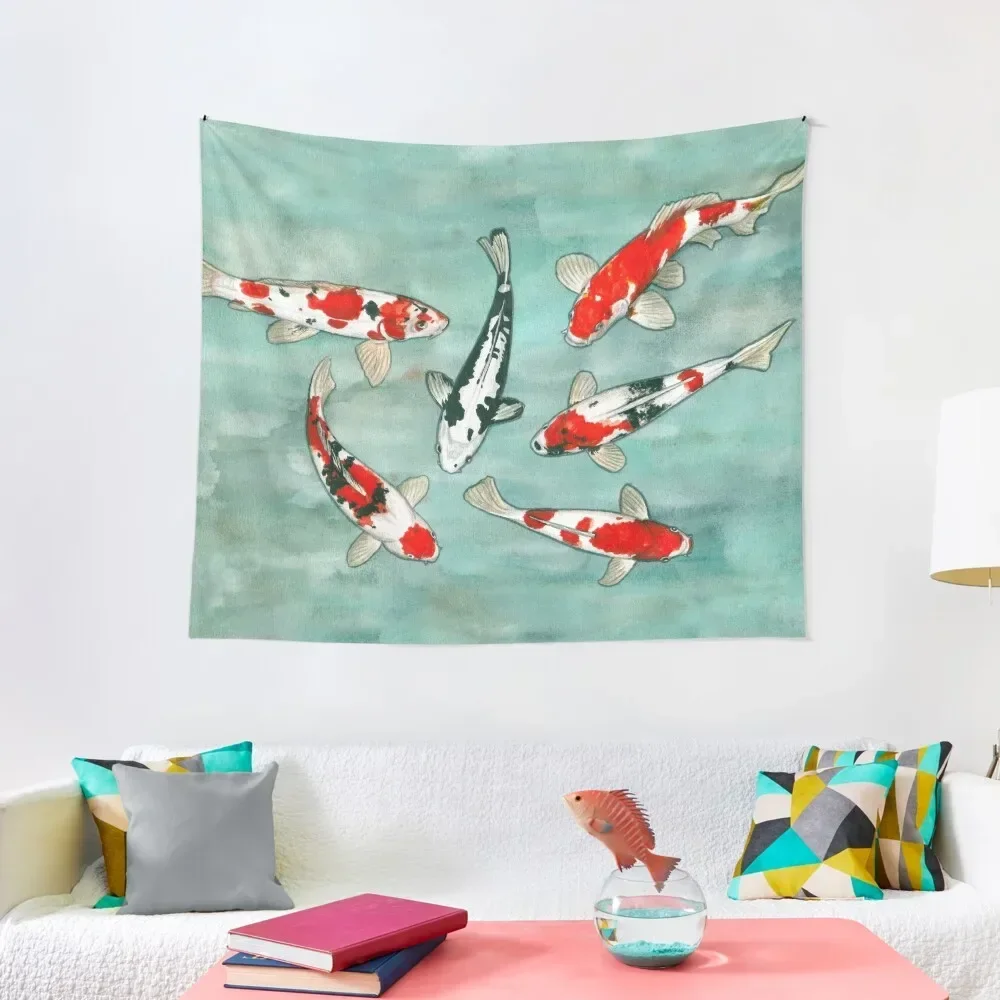 

Le ballet des carpes koi Tapestry Home Decoration Accessories Wall Tapestries Decorative Wall Murals Tapestry