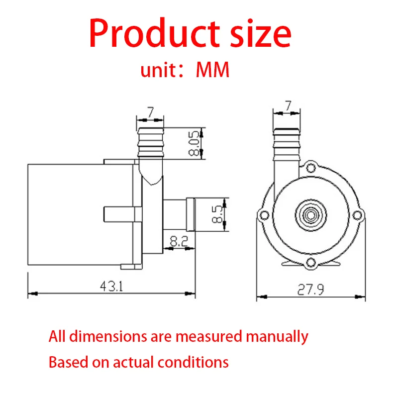 280L/H ultra quiet mini DC brushless water circulation pump DC12V electric submersible small water pump with high flow stability