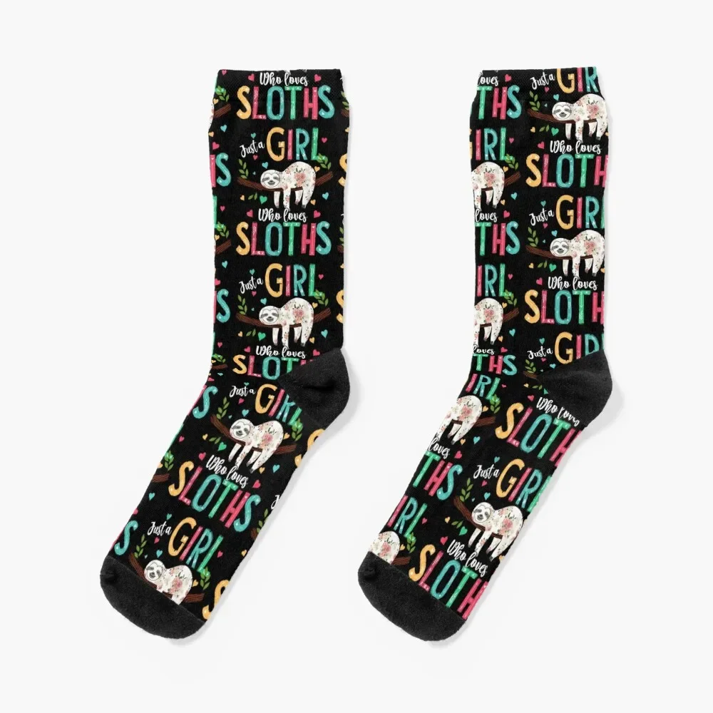 

Just a Girl Who Loves Sloths Funny Sloths Lover Gifts Socks Toe sports hiking Socks Male Women's